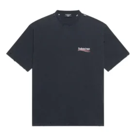 Political Campaign Tričko s politickým motivem, volný střih „Washed Black“ 641675TKVJ19034