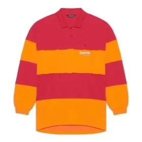 Polokošile s dlouhým rukávem a prořezaným střihem „Raspberry Fluo Orange“ 657073TKVA56667