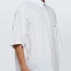 Popelínová košile s krátkým rukávem „White“ 751920TNM609000