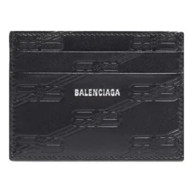 Pouzdro na karty s reliéfním monogramem na klíčenku „Černá“ 717763210JS1000