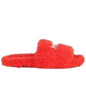 Párové pantofle s kožešinou „Red“ 654261W2DO16596