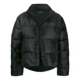 Pufferová bunda s vyšívaným logem „Black“ 582998TFO061000