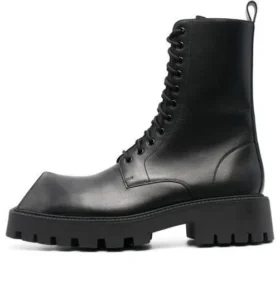 Rhino 25 mm Kozačky s šněrováním, „Black Smooth Calfskin“ 712638WBB501000