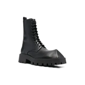 Rhino 25 mm Kozačky s šněrováním, „Black Smooth Calfskin“ 712638WBB501000