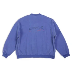 Ručně kreslená oversized mikina s motivem Political Campaign „Blue“ 720428TNVE84119