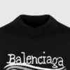 Ručně kreslené tričko Balenciaga „Black“ 641675TNVE71197
