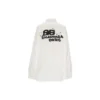 Ručně malované tričko BB s dlouhým rukávem, oversized „White“ 725722TYB189000