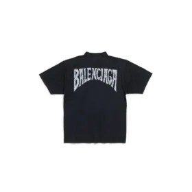 Ručně malované tričko, střední střih „Black Faded“ 764235TPVU41569