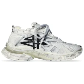 Runner Graffiti Tenisky „Black and White Mesh and Nylon“ 677403W3RBQ9010