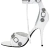 Sandály Cagole 110 mm „White Arena Lambskin“ 743057WAD4E9081