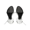 Sandály Cagole 110 mm „White Arena Lambskin“ 743057WAD4E9081