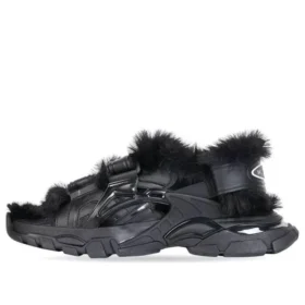 Sandály Track „Fake Fur Black“ 668560W3CQ31000