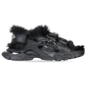 Sandály Track „Fake Fur Black“ 668560W3CQ31000