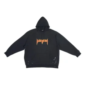 SBalenciaga Mikiny s kapucí Metallica Oversized Fit „Black Orange“ 697879TMV891055