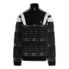 Sportovní svetr B Half Zip Track Mix z žakárového úpletu „Black Grey“ 675289T16171240