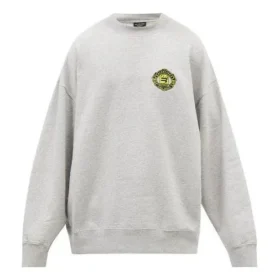 Sportovní svetr s kulatým výstřihem a logem B Crest „Grey“ 671125TLV601300
