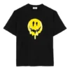 SS21 Drip Peace tričko s potiskem, volný střih, černé 641655TKVA11012