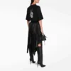 SS21 Drip Peace tričko s potiskem, volný střih, černé 641655TKVA11012