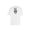 SS21 Drip Peace, volný střih, potisk úsměvu, ležérní, GS, bílé 641675TKVA18639