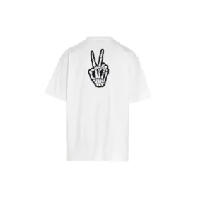 SS21 Drip Peace, volný střih, potisk úsměvu, ležérní, GS, bílé 641675TKVA18639