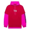SS21 mikina s kapucí a prošíváním, dlouhé rukávy, unisex, růžová, červená 657037TKV826295