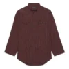 SS21 Oversize kostkovaná košile s dlouhými rukávy, hnědá 658806TKM366100