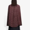 SS21 Oversize kostkovaná košile s dlouhými rukávy, hnědá 658806TKM366100