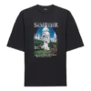 SS21 Retro tričko s krátkým rukávem, unisex, černé, s velkým potiskem, 641614TJVH61000