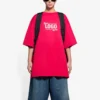 SS21 s potiskem abecedy, krátký rukáv, unisex, červené 651795TKV816295