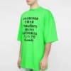SS21 s potiskem slov, krátký rukáv, unisex, zelená 641614TJVI34162
