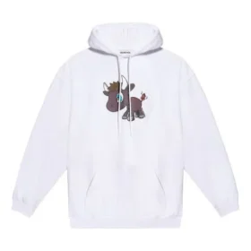 SS21 Unisex bílé tenisky s malým kresleným potiskem 578135TJVE69000