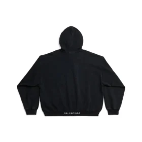 SS23 Mikina s kapucí Balenciaga „Black“ 742603TOVH59034