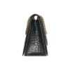 Středně velká kabelka Crush Crocodile s řetízky „Black“ 716393210IX1000
