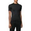Super těsné lesklé přiléhavé Tričko „Black“ 720458TNVI21000