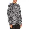 Svetr Balenciaga Paris s intarzií po celé ploše „Black White“ 599826T31701070