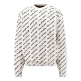 Svetr s celoplošným logem „White Black“ 736247T32339054