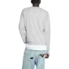 Svetr s kulatým výstřihem a celoplošným logem „Light Grey White“ 702952T32331461