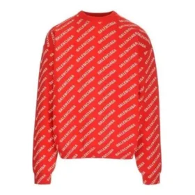 Svetr s kulatým výstřihem a celoplošným logem „Red White“ 702952T32336090