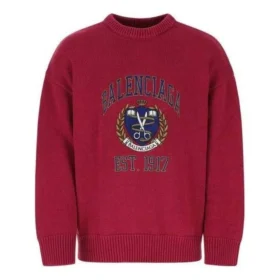 Svetr s kulatým výstřihem a logem univerzity „Est. 1917“ „Red“ 675267T32176164