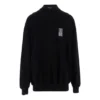 Svetr s kulatým výstřihem a čárovým kódem „Black“ 652981TKVE61070
