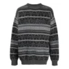 Svetr s kulatým výstřihem a vzorem Fair Isle „Grey“ 675280T16121240