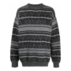 Svetr s kulatým výstřihem a vzorem Fair Isle „Grey“ 675280T16121240
