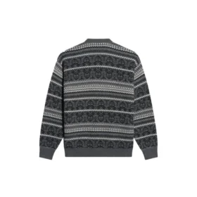 Svetr s kulatým výstřihem a vzorem Fair Isle „Grey“ 675280T16121240