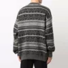Svetr s kulatým výstřihem a vzorem Fair Isle „Grey“ 675280T16121240