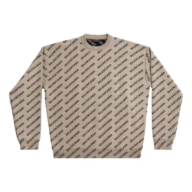 Svetr s mini logem po celé ploše „Beige“ 736247T32339977