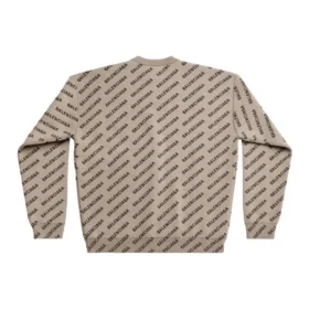 Svetr s mini logem po celé ploše „Beige“ 736247T32339977