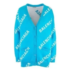 Svetr s monogramovým logem, volný střih „Blue“ 625330T31784661