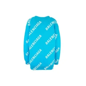 Svetr s monogramovým logem, volný střih „Blue“ 625330T31784661