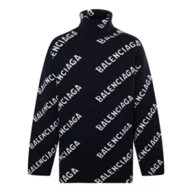 Svetr s rolákem a celoplošným logem „Black White“ 621018T15674177