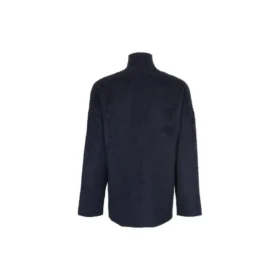 Svetr s rolákem z česané bavlny s logem „Navy“ 625935T31828065